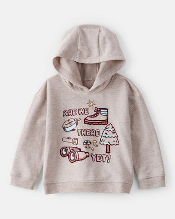 Toddler Boy Camping Hoodie - Tan, 