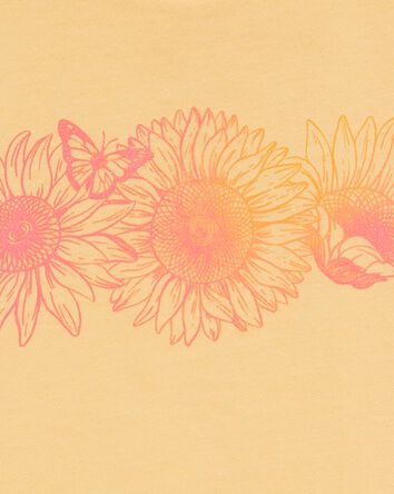 Kid Floral Short-Sleeve Graphic Tee - Yellow, 
