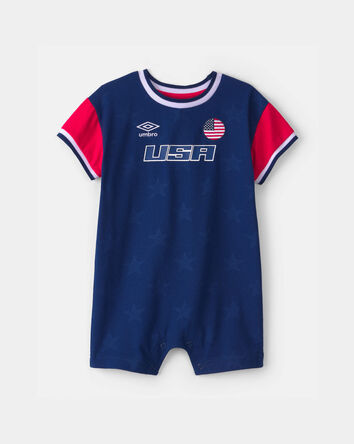 Baby Umbro USA Soccer Romper - Navy Blue, 