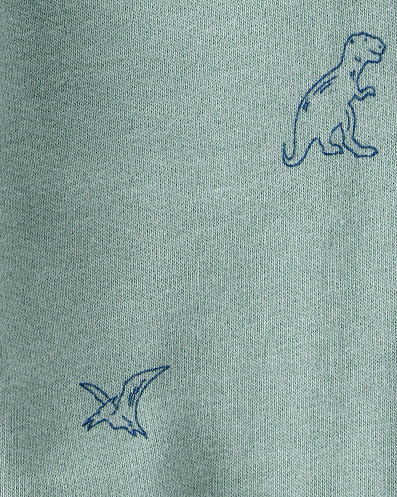 Baby Boy DayDream Fleece Dinosaur Print Long-Sleeve Tee & Pant Set, image 5 of 6 slides
