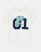 Toddler Dino Short-Sleeve Graphic Tee - Ivory, image 1 of 3 slides