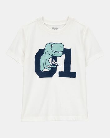 Toddler Dino Short-Sleeve Graphic Tee - Ivory, 