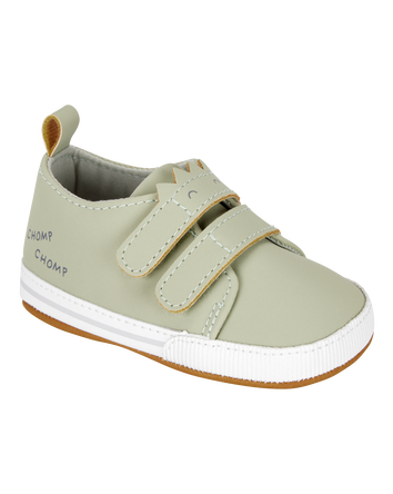 Baby Boy Dinosaur Slip-On Shoes - Olive, 