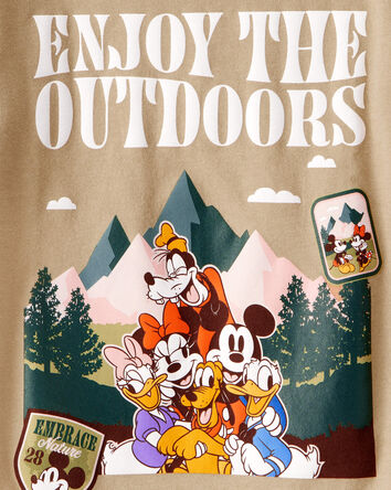 Toddler Boy "Enjoy The Outdoors" Mickey & Friends Short-Sleeve Graphic Tee - Brown, 