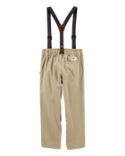 Toddler Boy Suspenders Pants - Khaki, image 2 of 4 slides