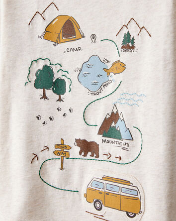 Toddler Boy Camping Short-Sleeve Graphic Tee - Ivory, 