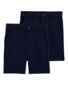 Kid 2-Pack Ponte Knit Uniform Pants - Navy, image 1 of 4 slides