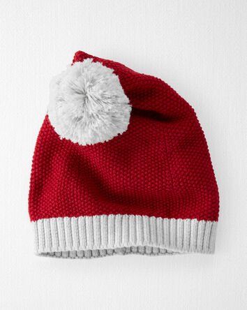 Baby Organic Cotton Sweater Knit Santa Hat, 