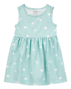 Toddler 2-Piece Starfish Tank Dress & Bike Short Set - Turquoise, image 2 of 9 slides