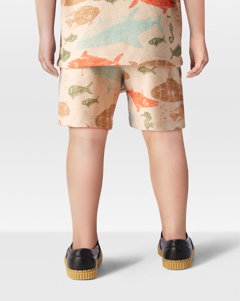 Toddler Sea Print Pull-On Shorts, image 3 of 6 slides