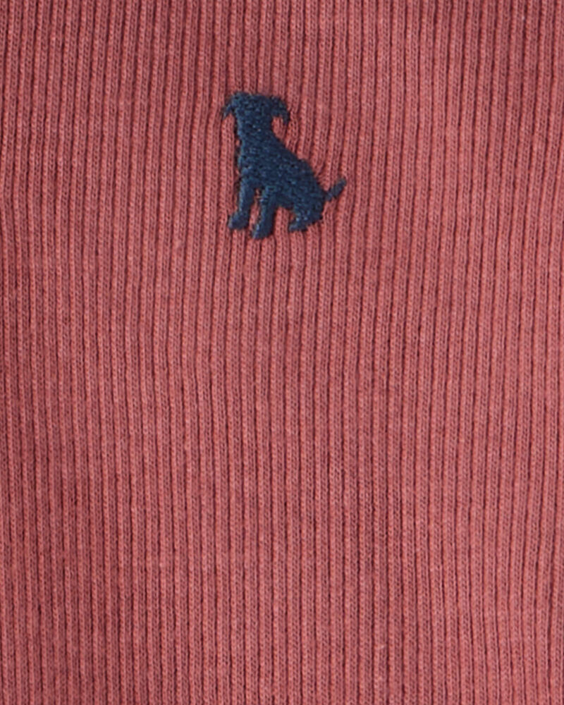 Baby 2-Piece Hooded Dog Long-Sleeve Bodysuit Pant Set - Red, image 3 of 4 slides