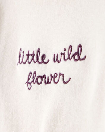 Baby Girl 3-Piece Floral Long-Sleeve Bodysuit & Pant Set - Purple/White, 