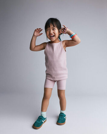Toddler Girl Ribbed Playtime Tank Top - Light Pink, 