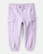 Baby Girl 2-Piece DayDream Fleece Flower Graphic Long-Sleeve Hoodie & Pant Set - Purple, image 2 of 7 slides