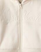 Baby Girl 2-Piece Hooded Zip-Up Jacket & Joggers Set - Cream, image 4 of 7 slides