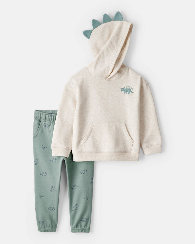 Toddler Boy DayDream Fleece Dinosaur Print Long-Sleeve Tee & Pant Set, image 1 of 6 slides