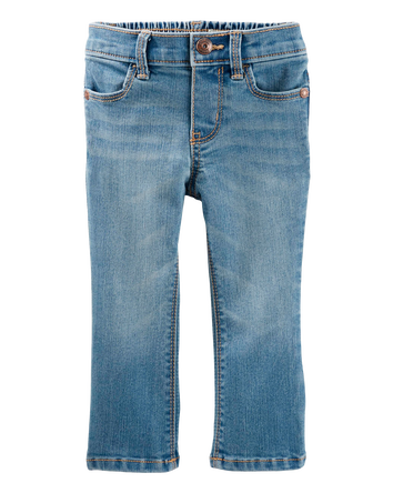Baby Girl Light Blue Wash Bootcut Jeans, 
