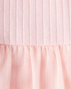 Baby Girl 2-Piece Ribbed Tutu Bodysuit Pant Set - Pink, image 2 of 3 slides