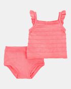 Baby Girl 2-Piece Sweater Knit Tank & Diaper Cover Set, image 1 of 3 slides