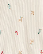 Baby Christmas Cotton Snug Fit 4-Piece Pajamas - Red/White, image 3 of 5 slides