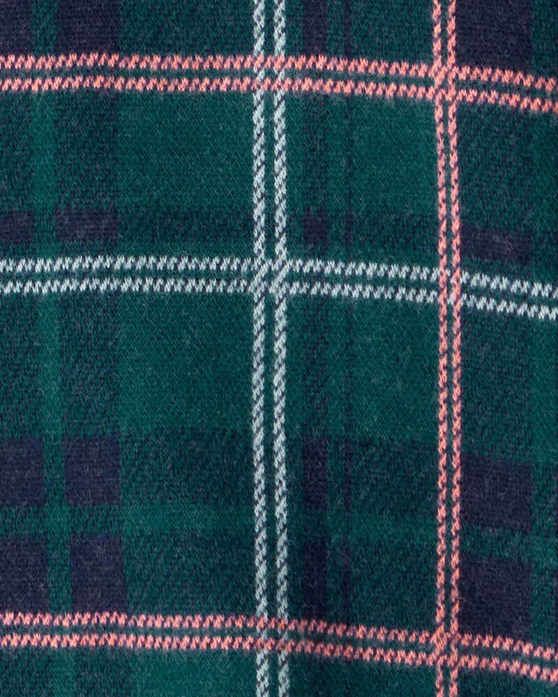 Toddler Boy Plaid Button-Down Shirt - Green, image 2 of 3 slides