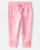 Baby Girl 2-Piece DayDream Fleece Butterfly Print Hooded Zip-Up Jacket & Joggers Set - Pink, image 5 of 7 slides
