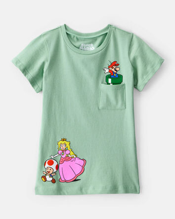 Girls Super Mario Bros&trade; Princess Peach Short-Sleeve Graphic Tee - Green, 