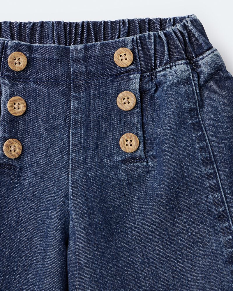 Toddler Girl Urban Wide Leg Denim Pant - Blue, image 8 of 8 slides