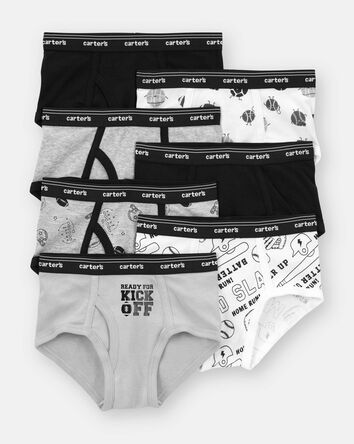 Toddler Boy 7-Pack Sports Print Brief Underwear, 