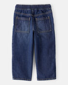 Toddler Boy  Wide-Leg Pull-On Denim Jeans - Dark Wash, image 2 of 4 slides