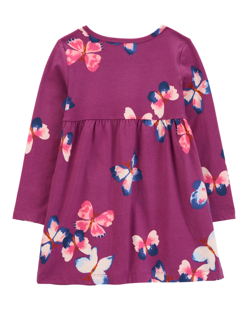Toddler Butterfly Jersey Dress, image 2 of 4 slides