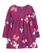 Toddler Butterfly Jersey Dress, image 2 of 4 slides