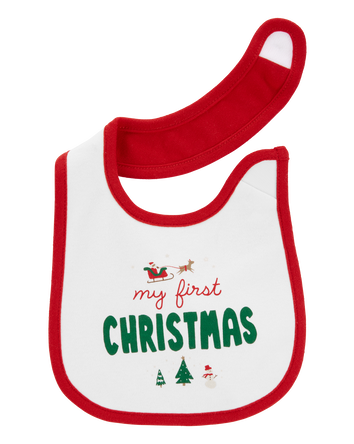 Baby My First Christmas Teething Bib, 