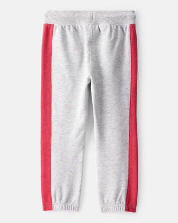 Toddler Boy Striped French Terry Joggers - Gray, 