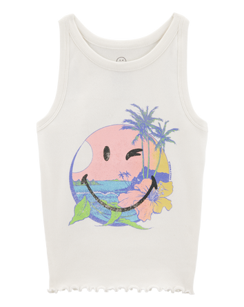 Kid SmileyWorld Graphic Tank - Cream, 