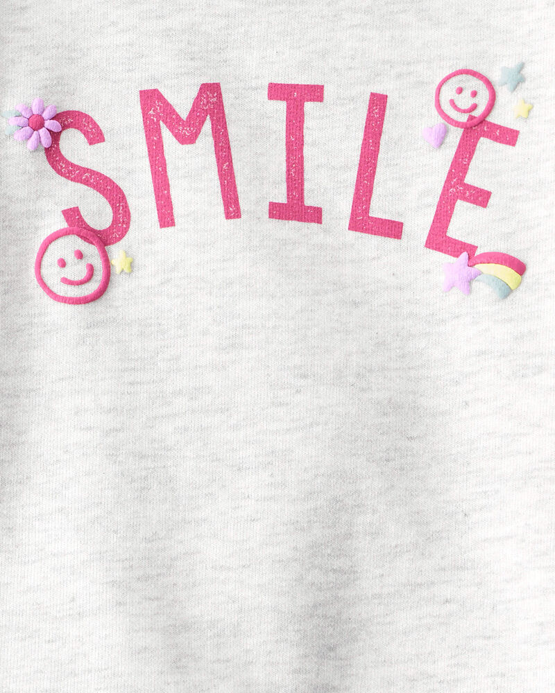 Baby Girl Smile Long-Sleeve Top & Tulle Skort Set - Grey/Pink, image 4 of 6 slides