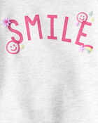 Baby Girl Smile Long-Sleeve Top & Tulle Skort Set - Grey/Pink, image 4 of 6 slides