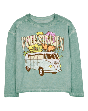 Kid Volkswagen Long-Sleeve Graphic Tee - Green, 