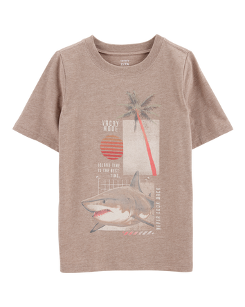 Kid Shark Graphic Tee - Brown, 