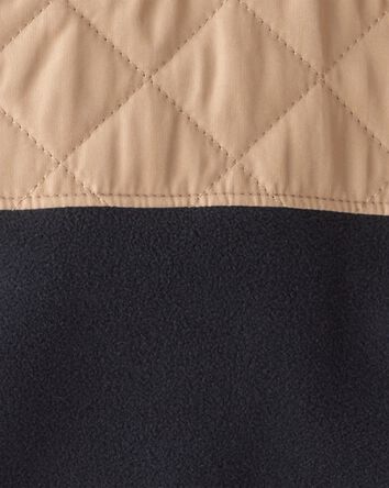 Boys Color Block Zip-Up Jacket - Black, 