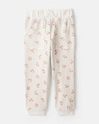 Toddler Girl 2-Piece Cherry Fruit Print Long-Sleeve Tee & Pant Set - Ivory, image 2 of 4 slides