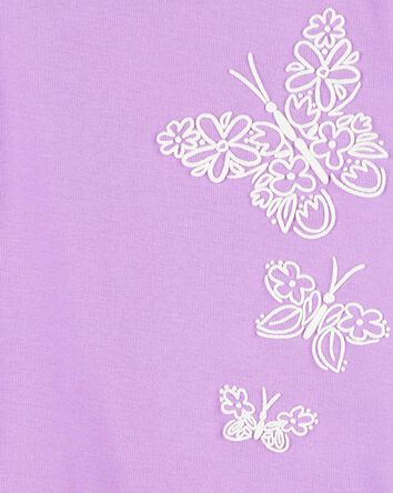 Baby Girl 4-Piece Floral Butterfly Cotton Pajamas, 