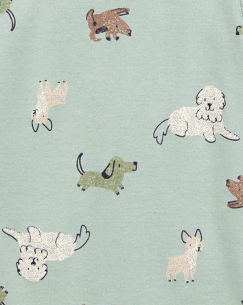 Baby Boy 5-Pack Dog Short-Sleeve Cotton Bodysuits, 