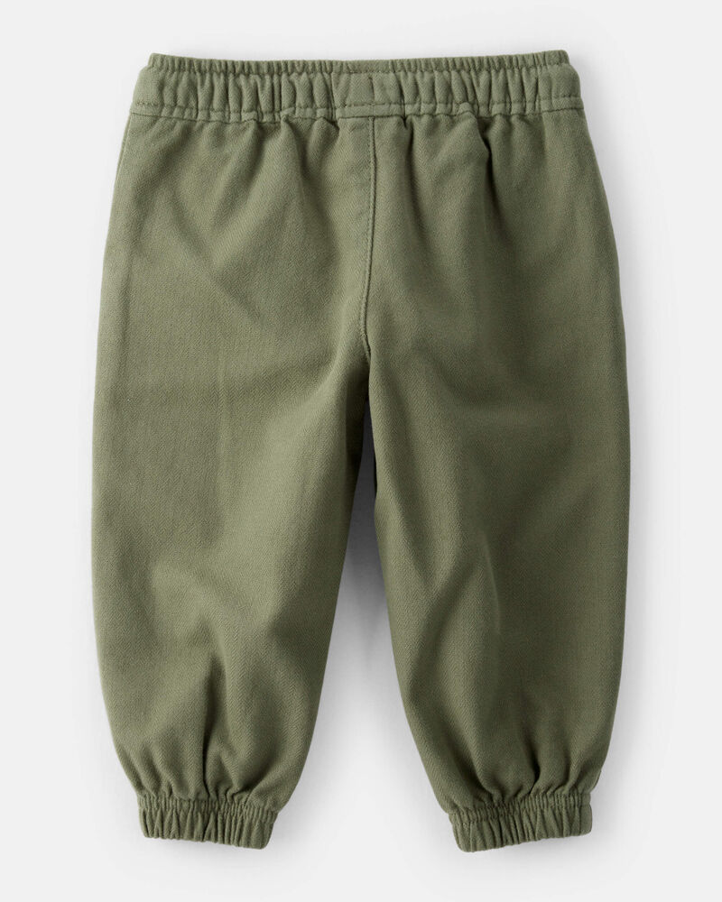 Baby Boy  Herringbone Woven Pull-On Jogger - Green, image 2 of 4 slides
