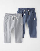 Baby 2-Pack Organic Cotton Pants, image 1 of 4 slides