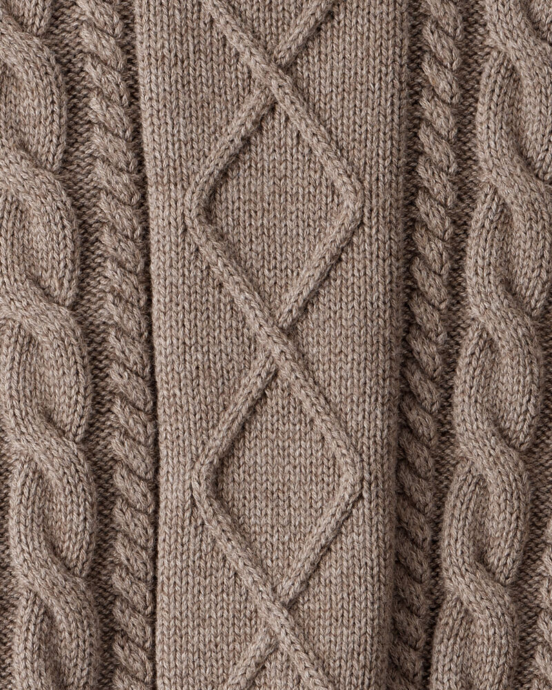 Toddler Organic Cotton Cable Knit Sweater, image 3 of 5 slides