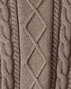 Toddler Organic Cotton Cable Knit Sweater, image 3 of 5 slides