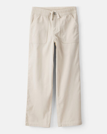 Girls Cotton Wide-Leg Pants - Cream, 