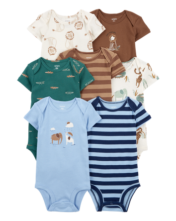 Baby 7-Pack Short-Sleeve Bodysuits, 