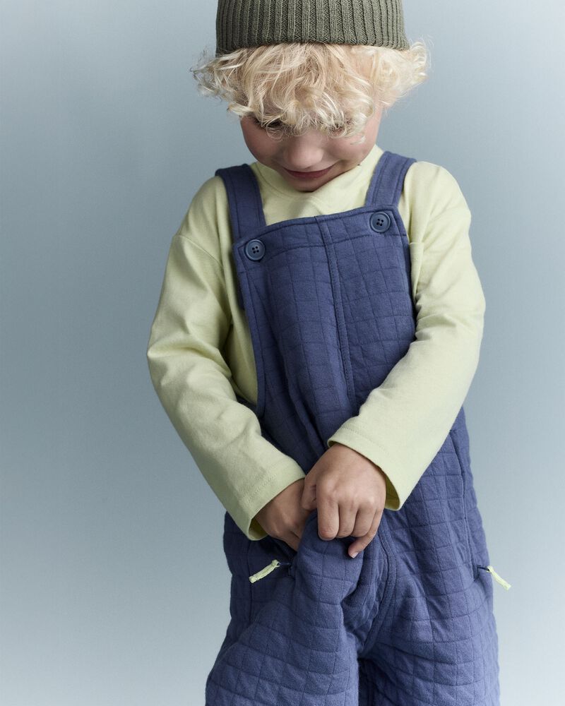 Toddler Wide-Leg Overalls - Dark Blue, image 4 of 6 slides